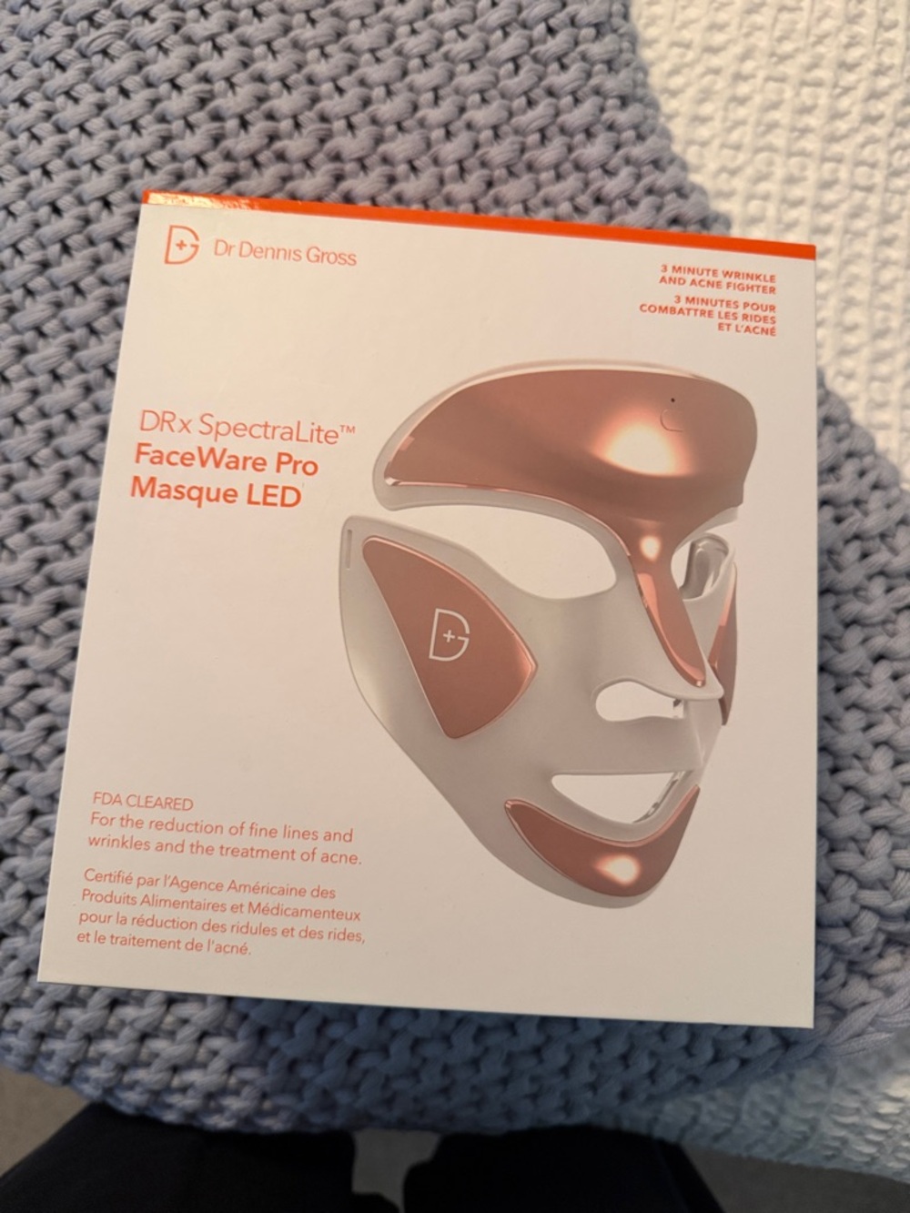 DRx SpectraLite FaceWare Pro LED Mask - Rose Gold/White